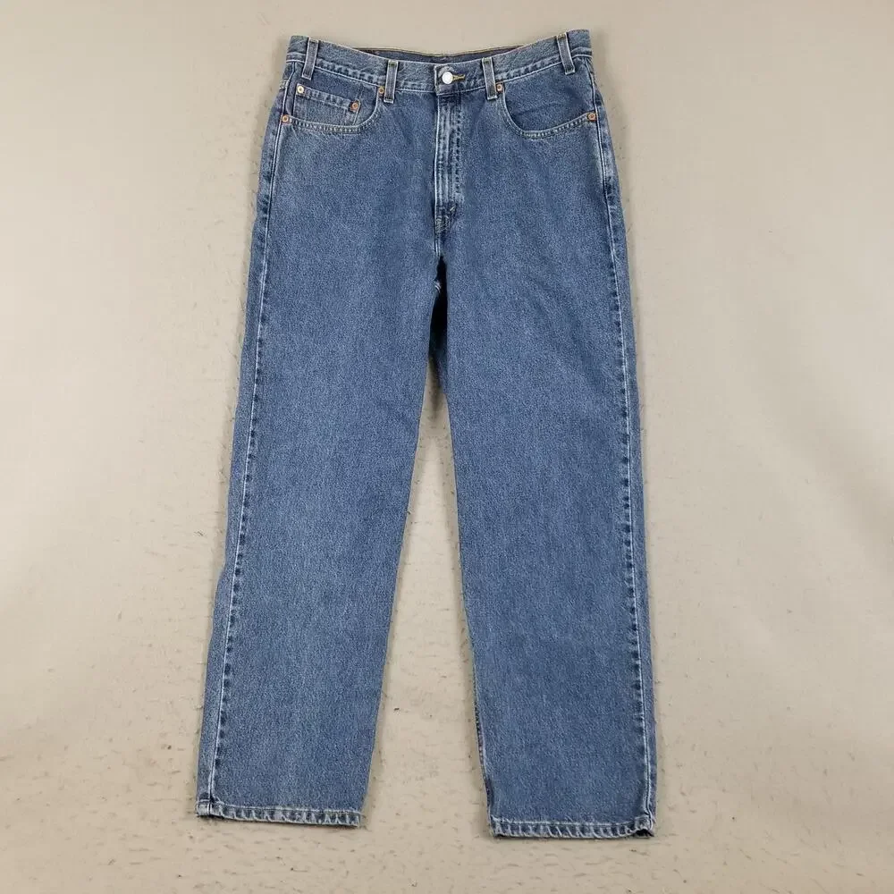 Levis 550 Jeans‎ Mens 38x31 Relaxed Fit Tapered Leg Denim Medium Wash Zip Fly